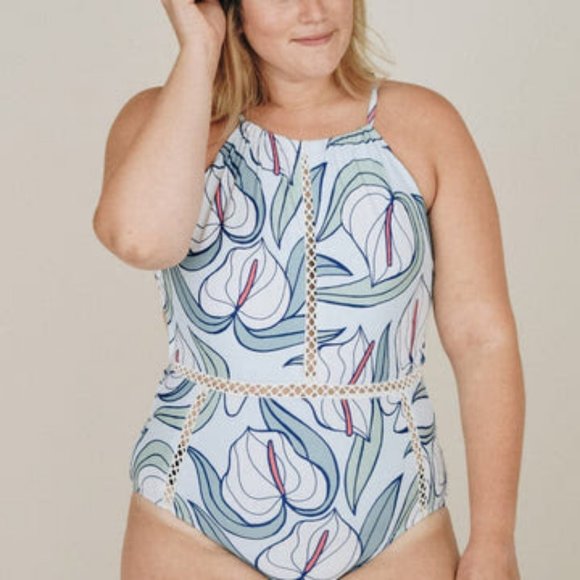 BNWT Mimi & August Maria Laura Lace One piece swim suit size M - Picture 1 of 9